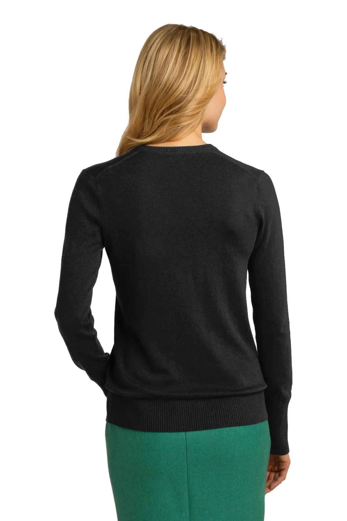 Port Authority Ladies V-Neck Sweater LSW285 Black