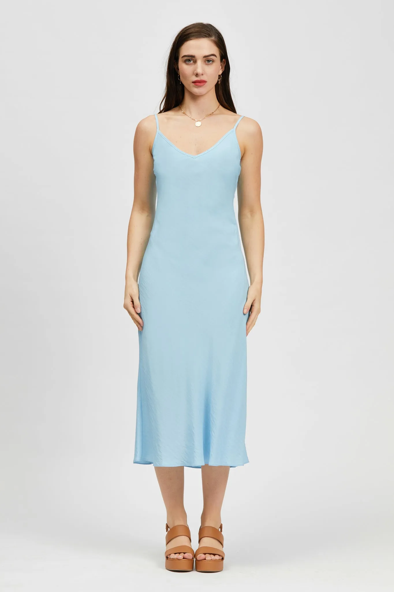 Prazer Dress Green Stripe / Light Blue