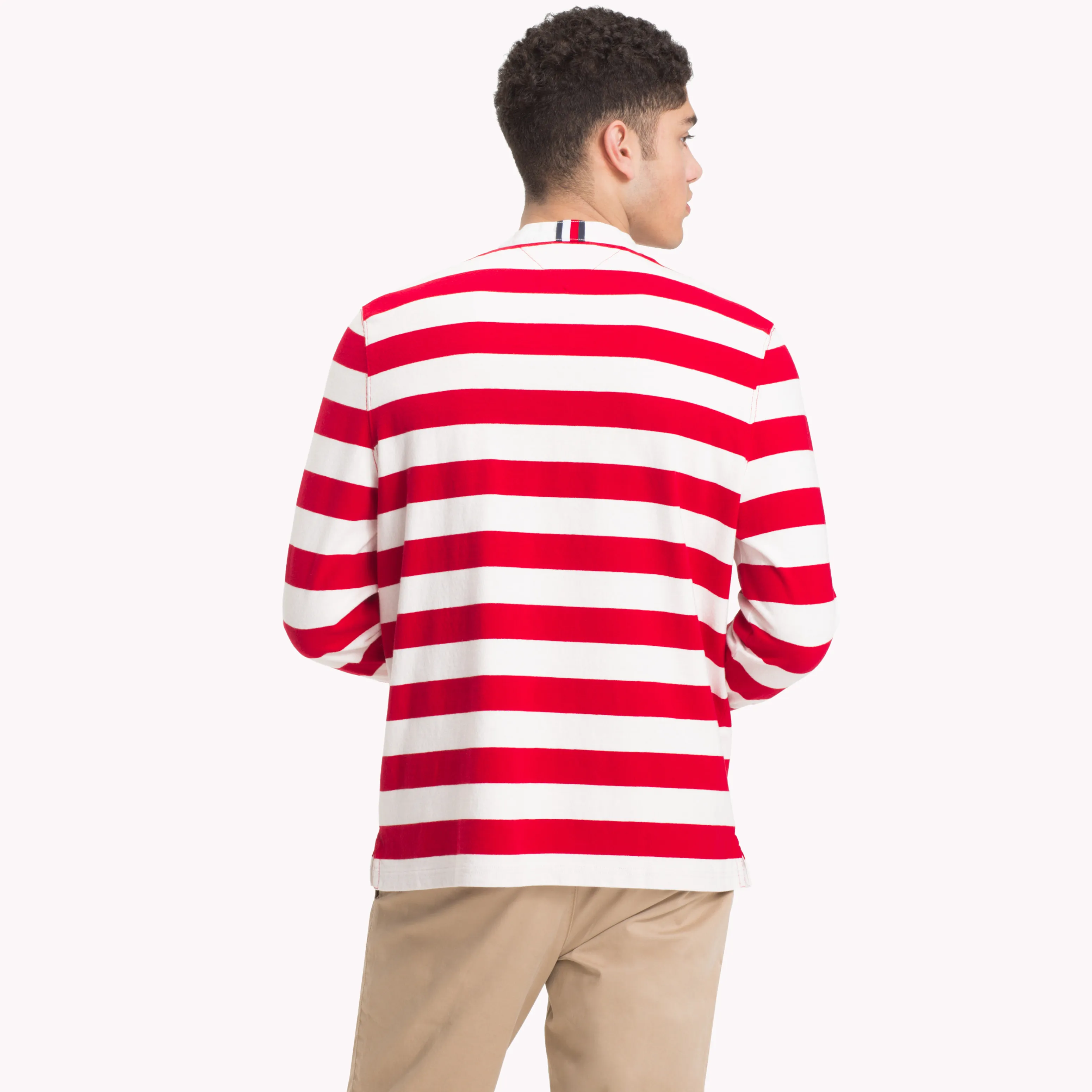 Red Stripe Monogram Rugby Shirt | Sweatshirts & Hoodies | Tommy Hilfiger