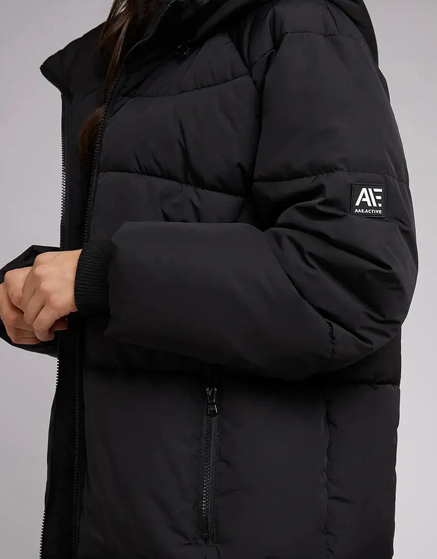 Remi Luxe Midi Puffer Black