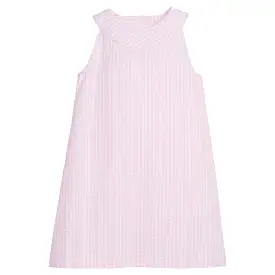 Robin Dress - Light Pink Seersucker Check