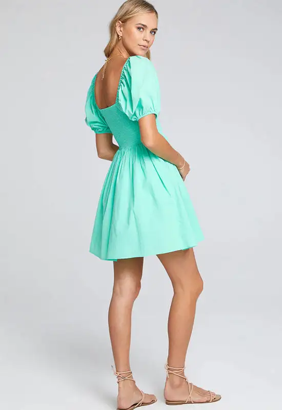 Saltwater Luxe - Ariana Mini Dress Sea Green