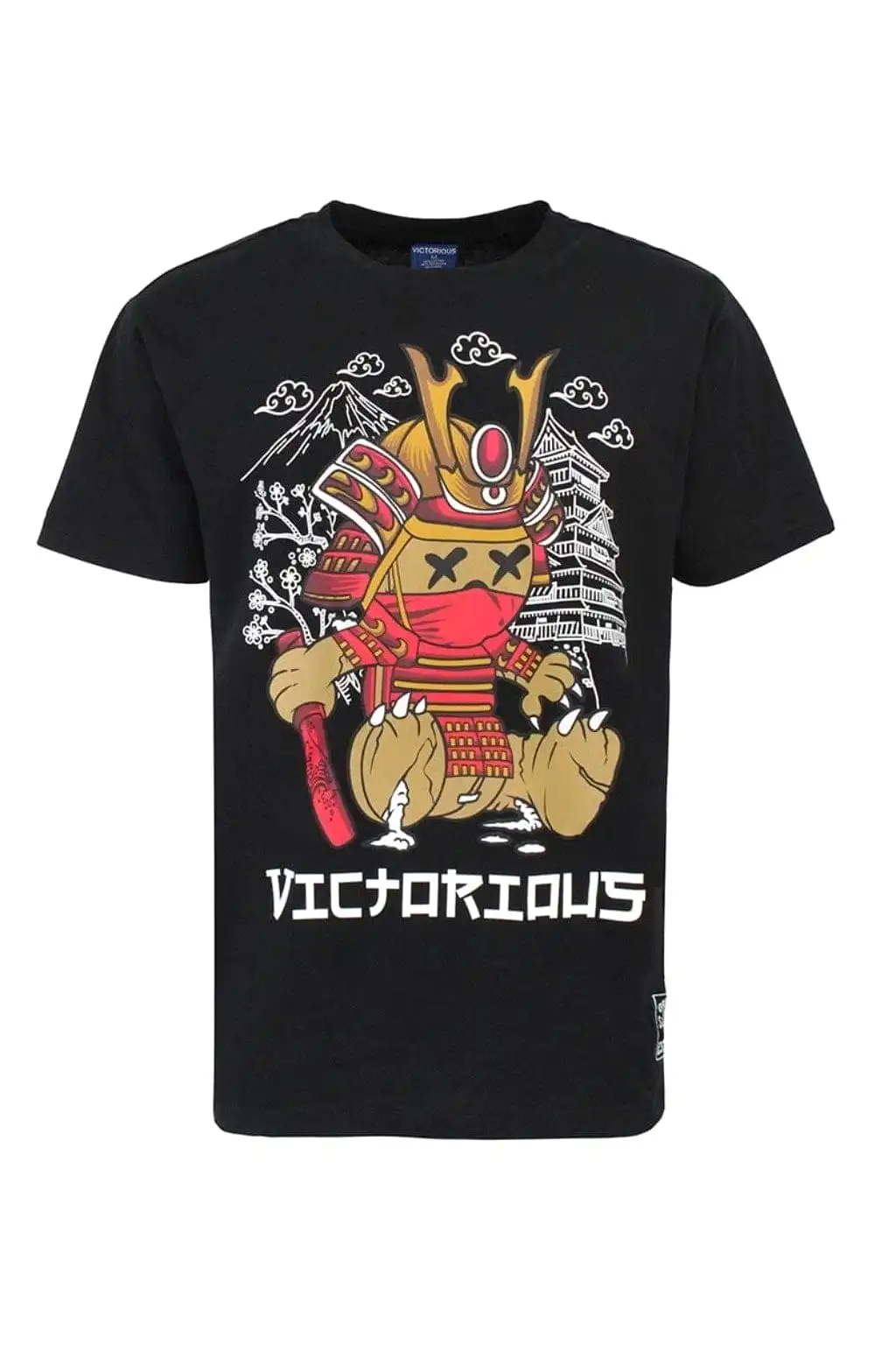 Samurai Bear Short Sleeve Tee - Black