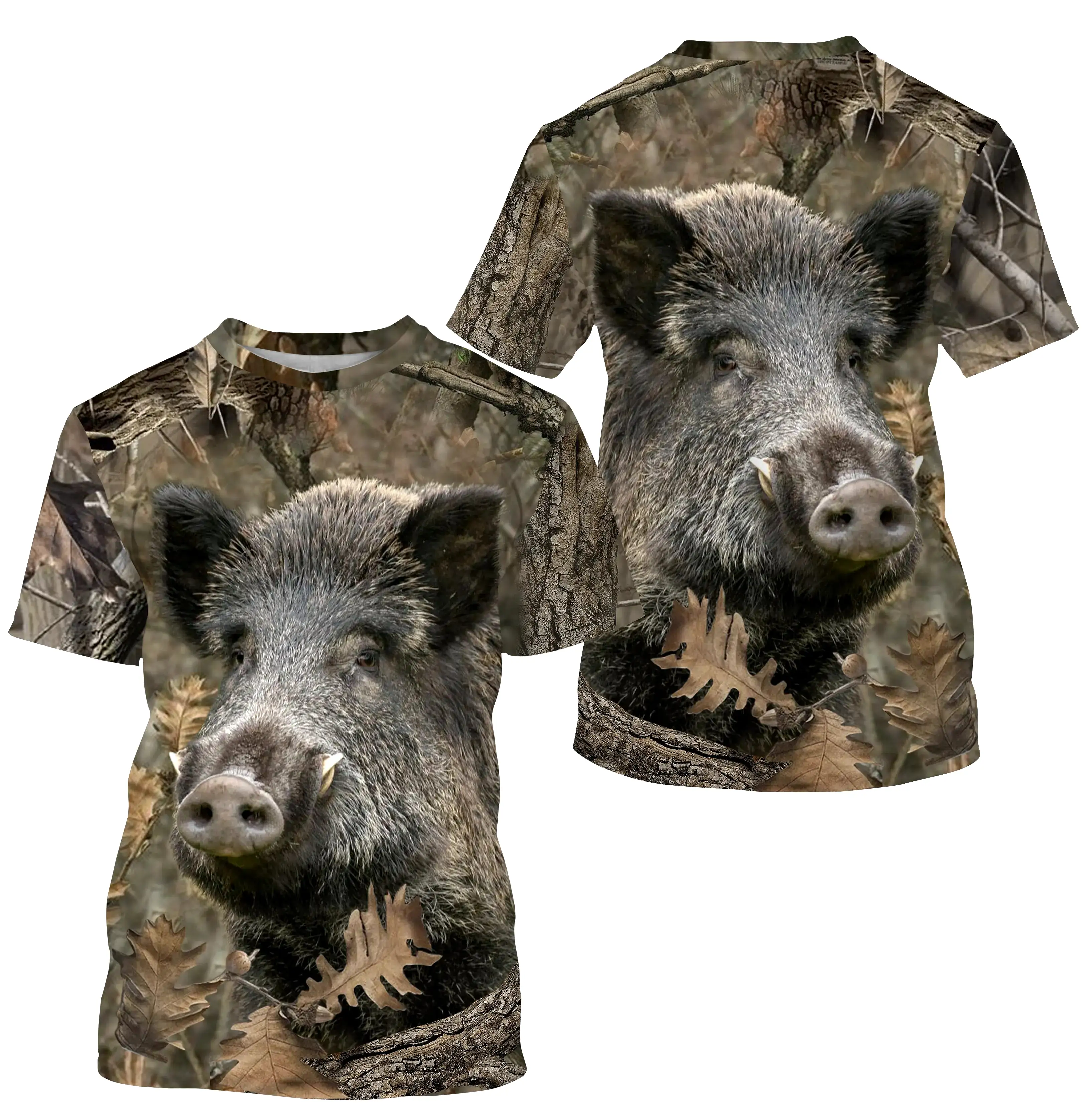 Sanglier, T shirt Chasseur, Camouflage, Chasse aux Sangliers - CTS22032203