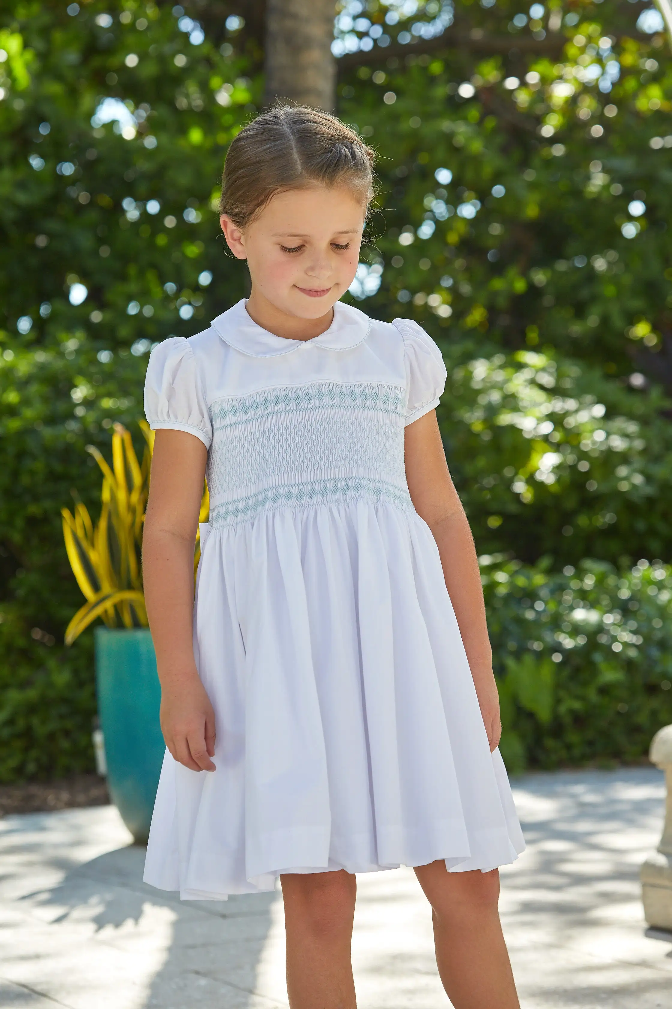 Smocked Emery Dress - Light Blue