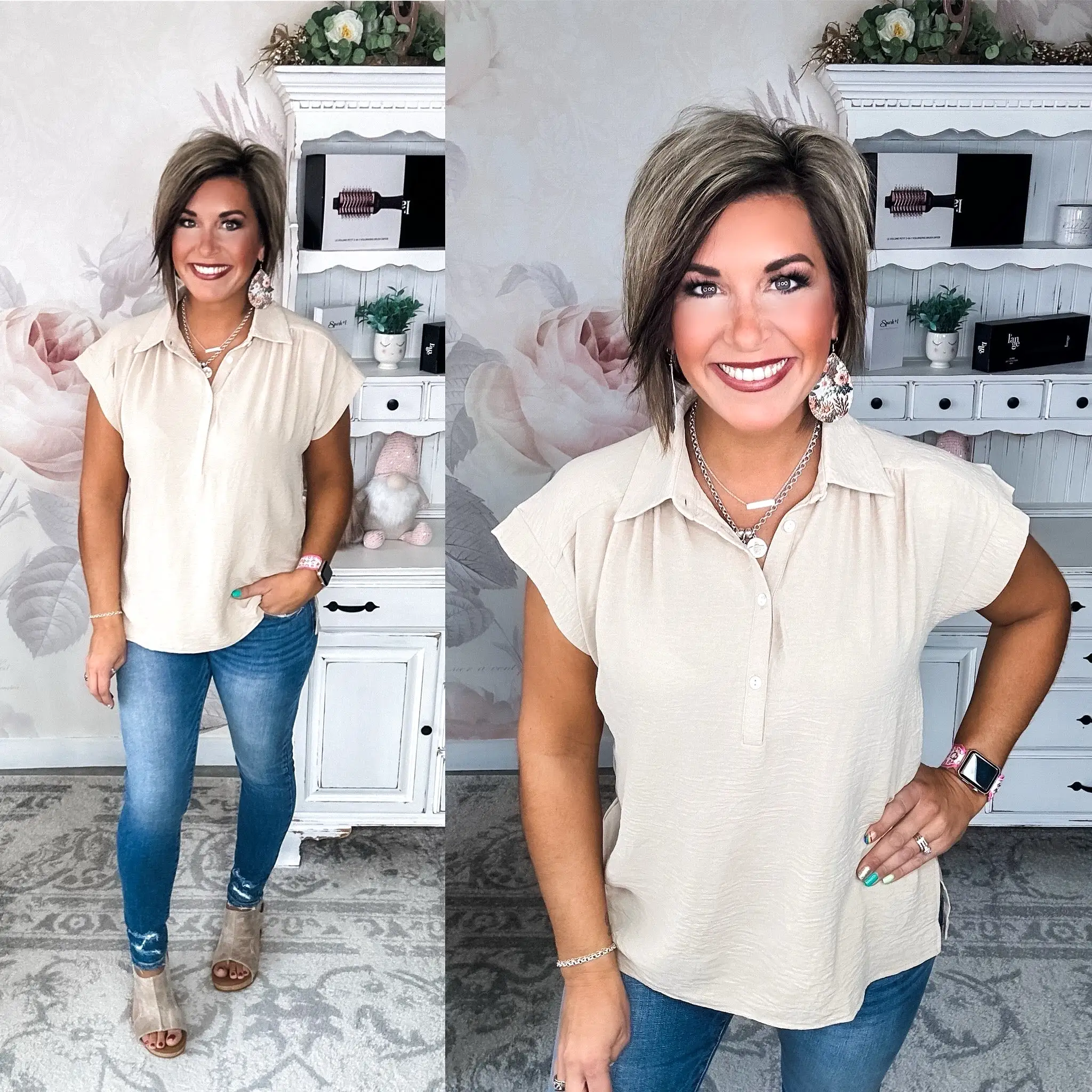 Story Of My Life Blouse - Taupe