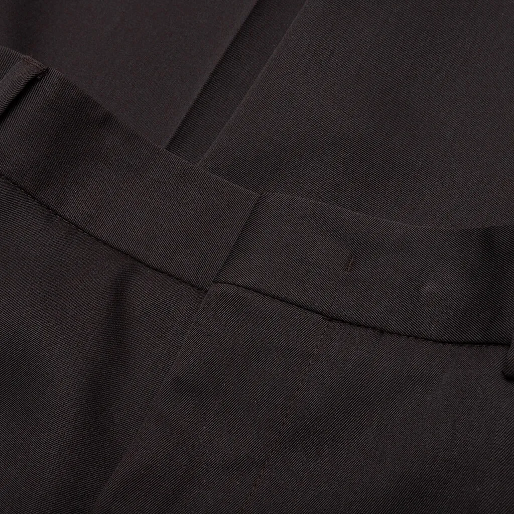 Straight Leg Gabardine Trouser D006 - Chocolate Brown