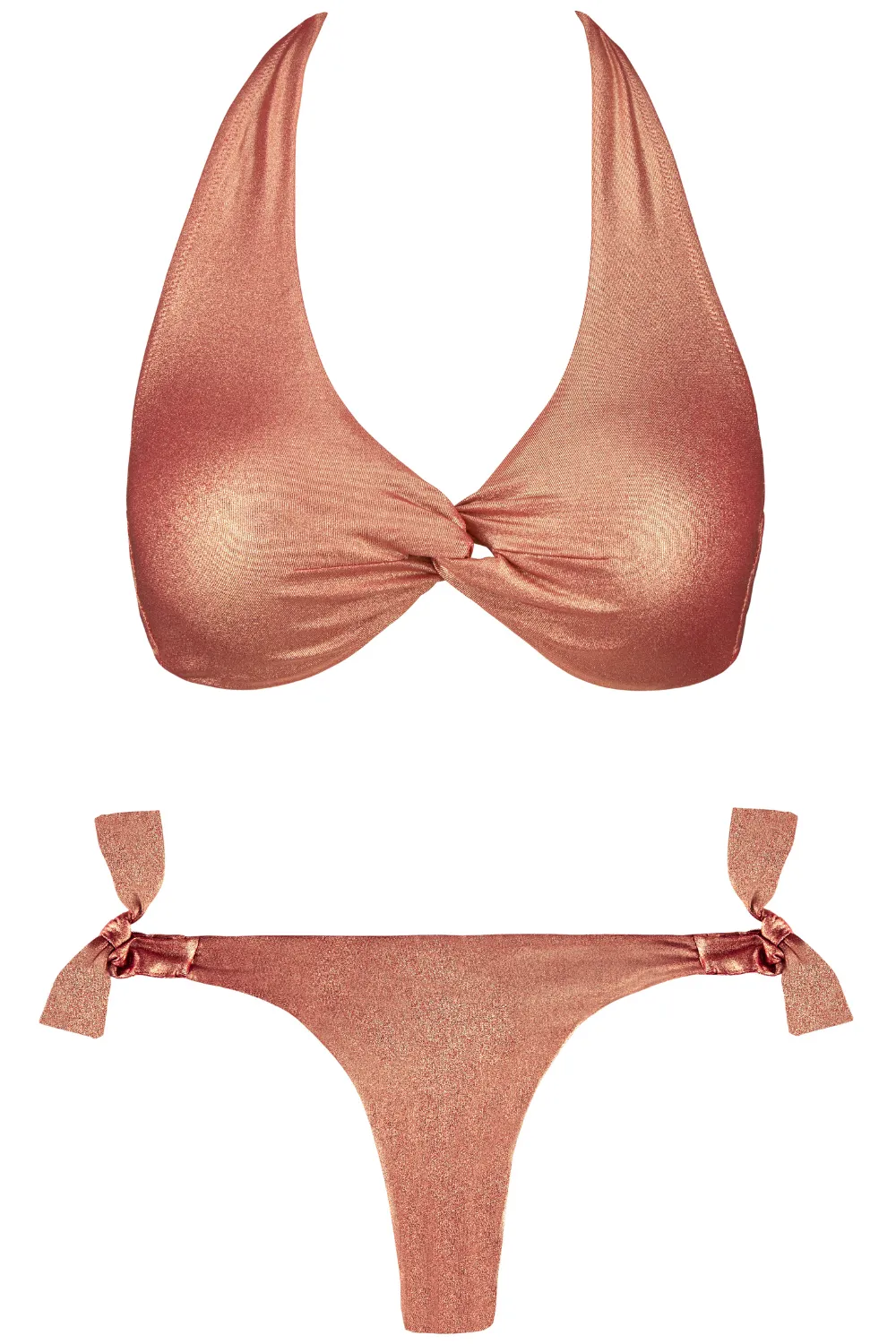 Sunlight Glow Triangle Bikini Top & Tanga Bikini Bottom