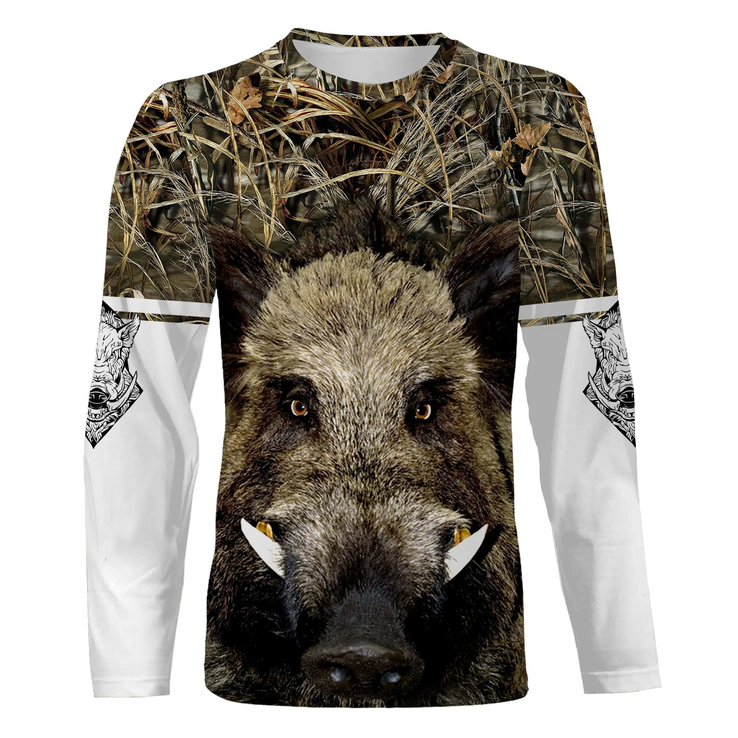 T-shirt Chasse Du Sanglier, Camouflage Chasse, Cadeau Original Chasseurs - CT12082219