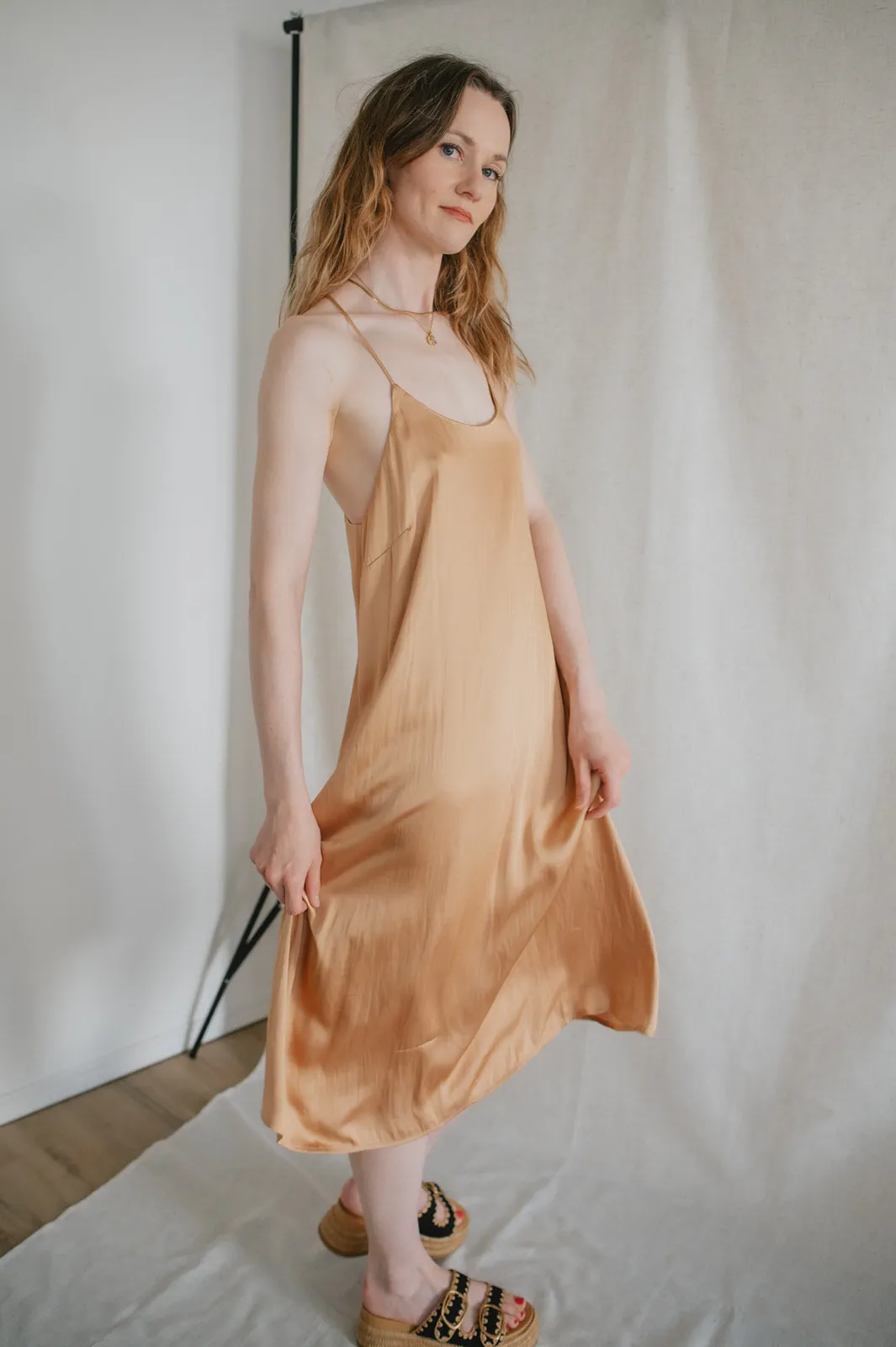 The Juni Satin Slip Dress - Mango