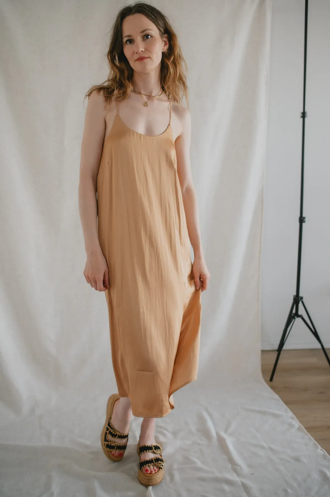 The Juni Satin Slip Dress - Mango