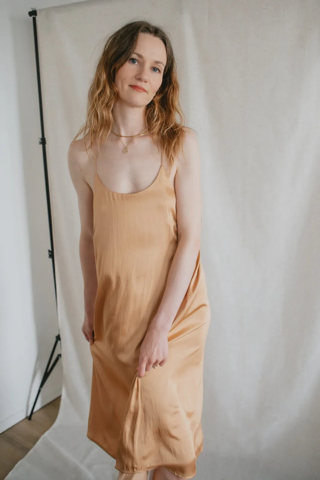 The Juni Satin Slip Dress - Mango