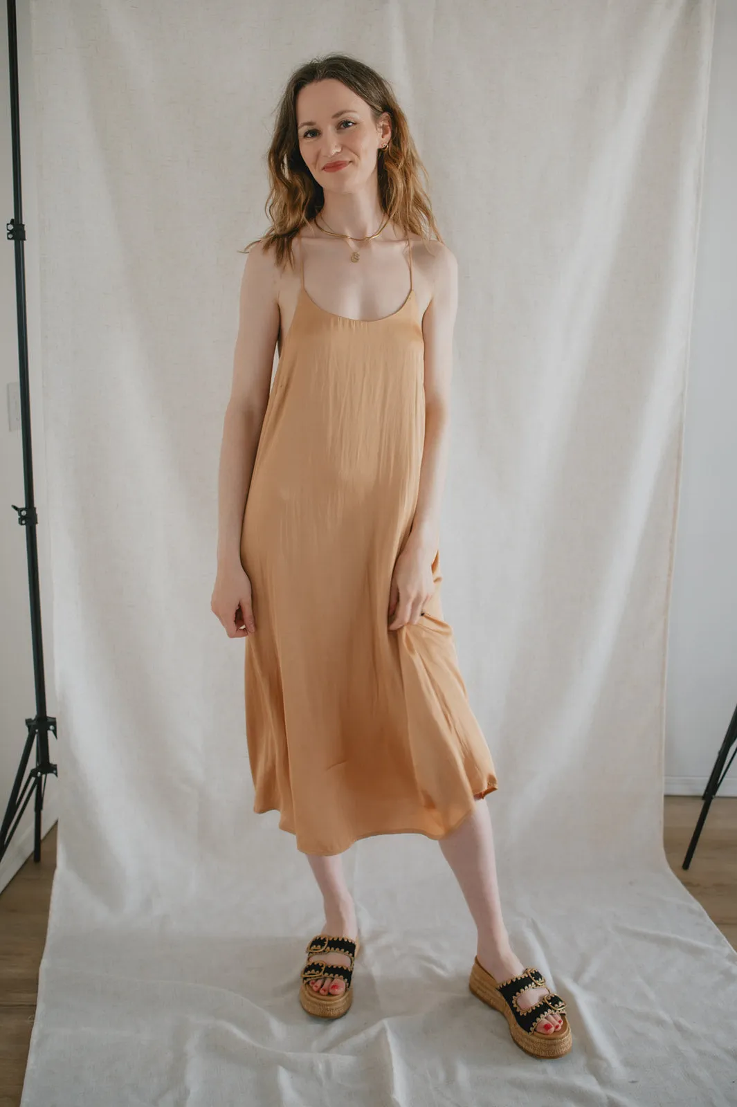 The Juni Satin Slip Dress - Mango