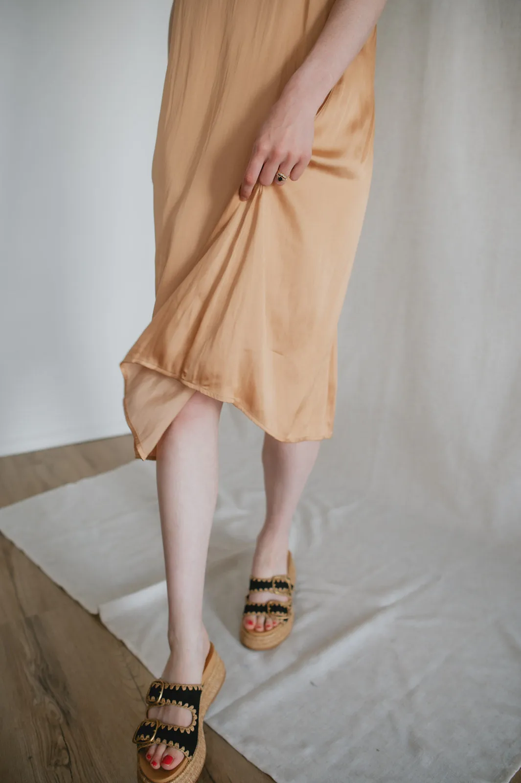 The Juni Satin Slip Dress - Mango