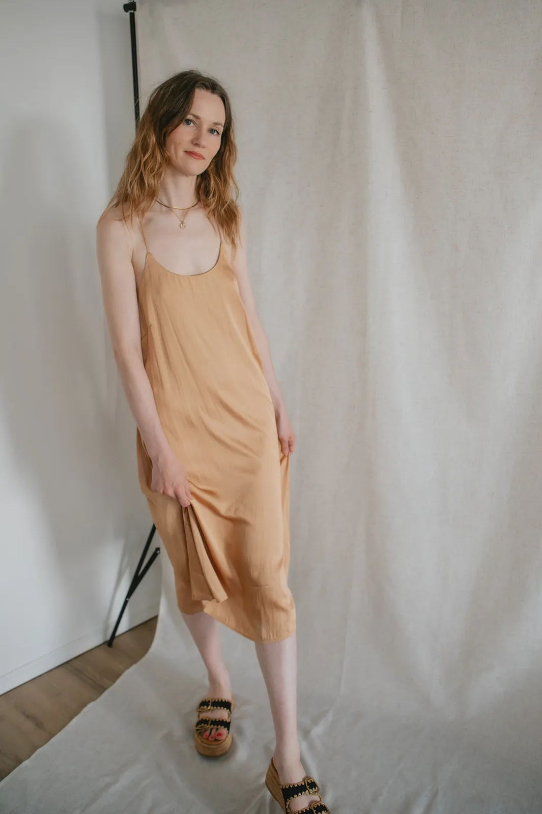 The Juni Satin Slip Dress - Mango