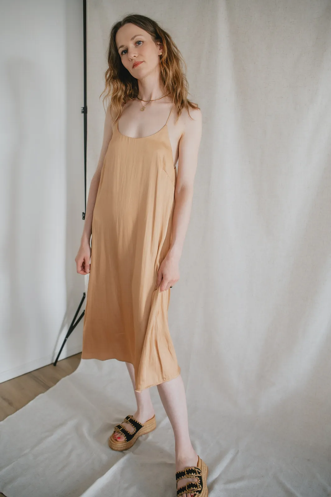 The Juni Satin Slip Dress - Mango