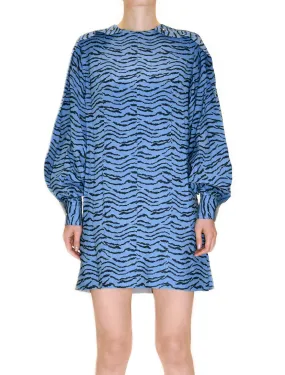 Toga Pulla Light Blue Jacquard Dress