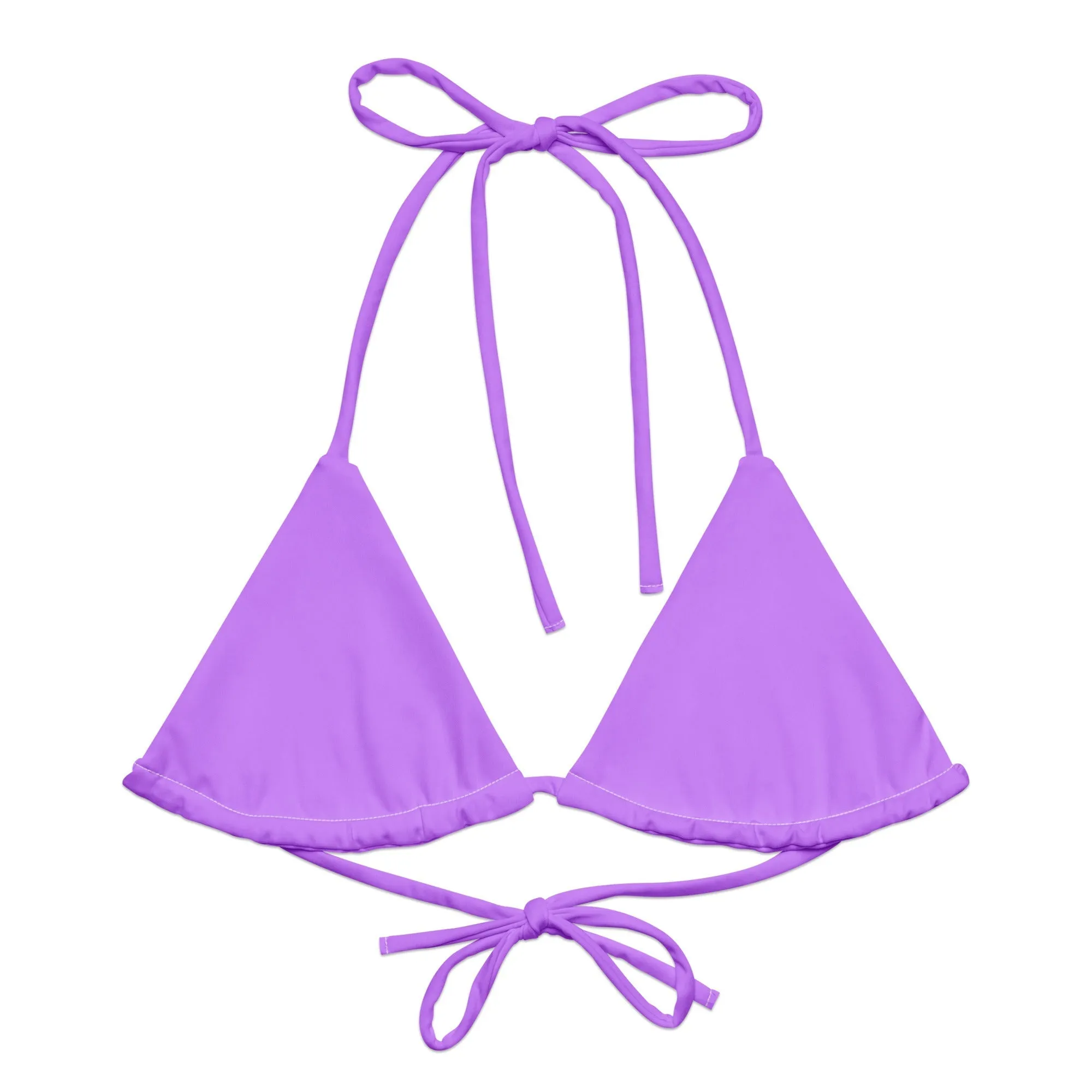 TRIANGLE STRING BIKINI TOP ECO - CANDY PURPLE