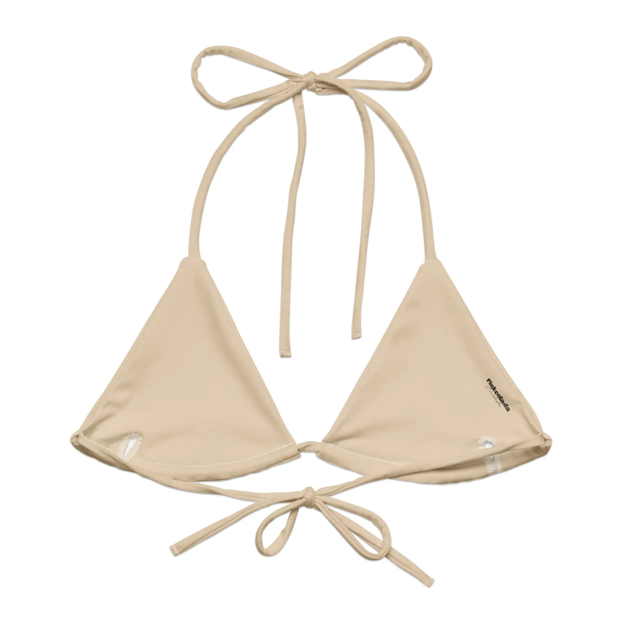 TRIANGLE STRING BIKINI TOP ECO - CHAMPAGNE