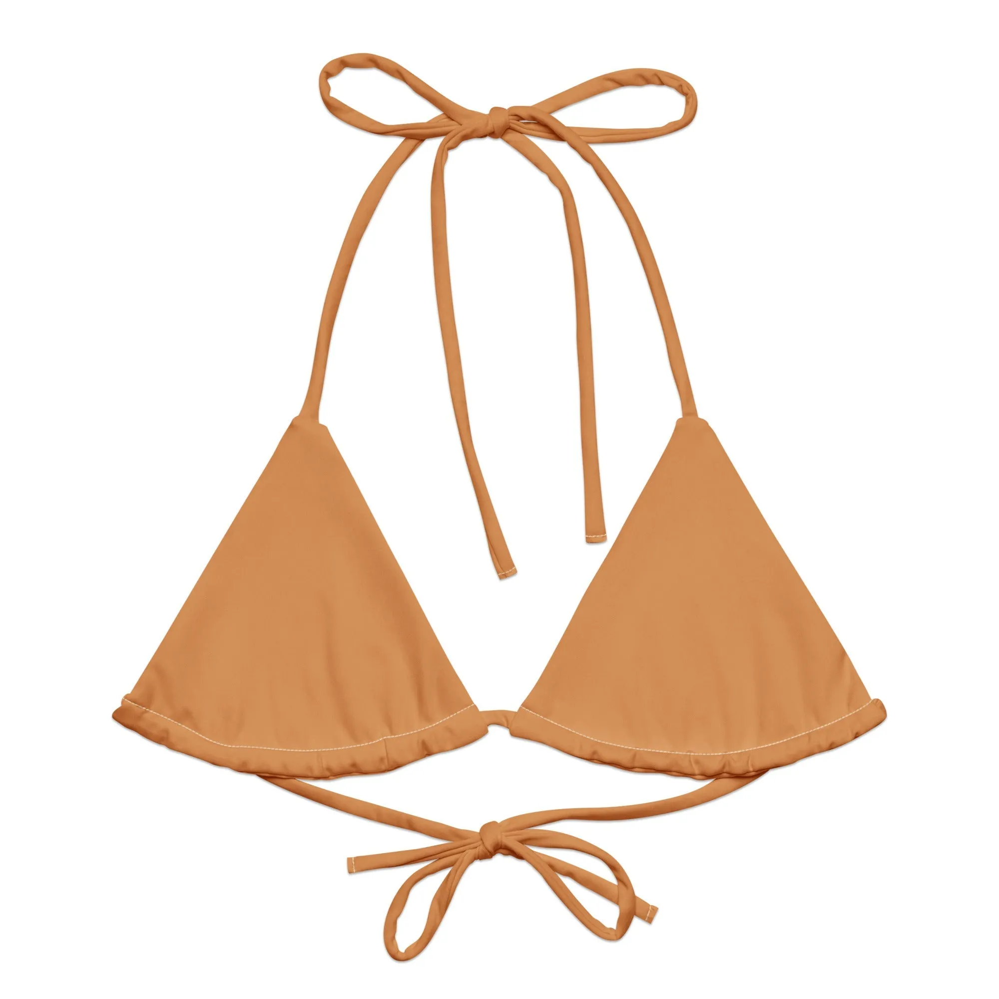 TRIANGLE STRING BIKINI TOP ECO - ORANGE SPICE