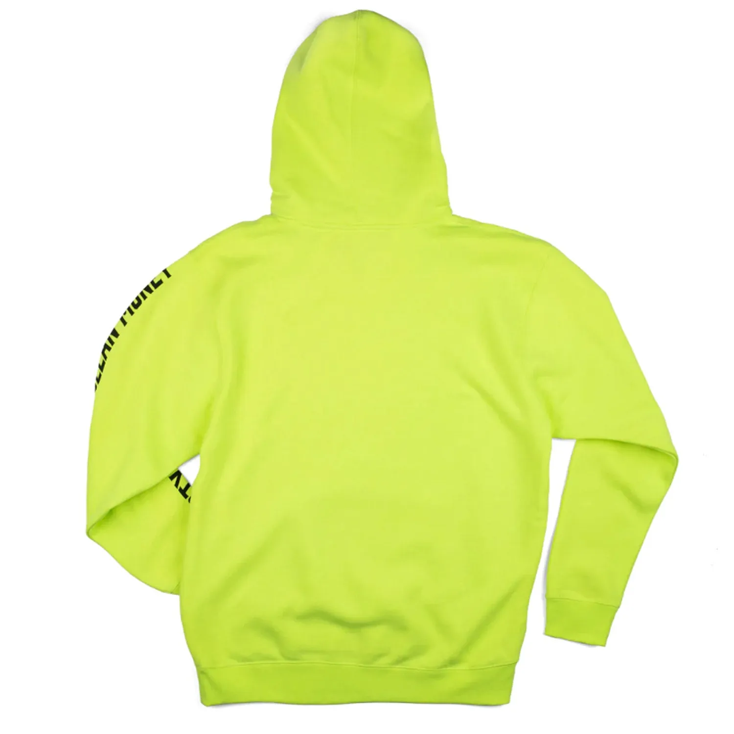 Troll Co. Men's Blaze Yellow Dirty Hands Clean Money Sleeve Logo Hoodie