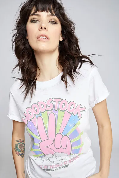 Woodstock 3 Days Of Peace Burnout Tee