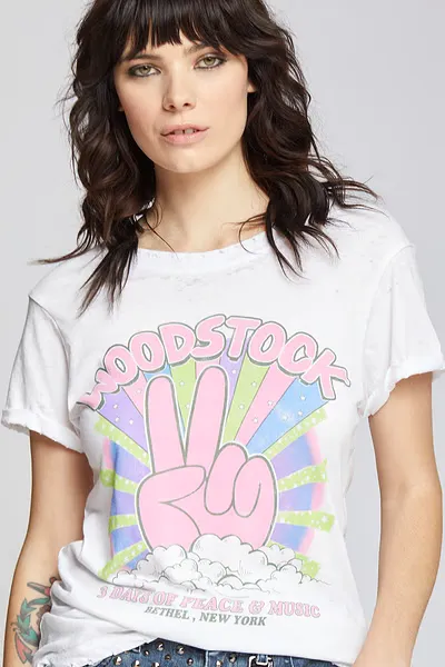 Woodstock 3 Days Of Peace Burnout Tee