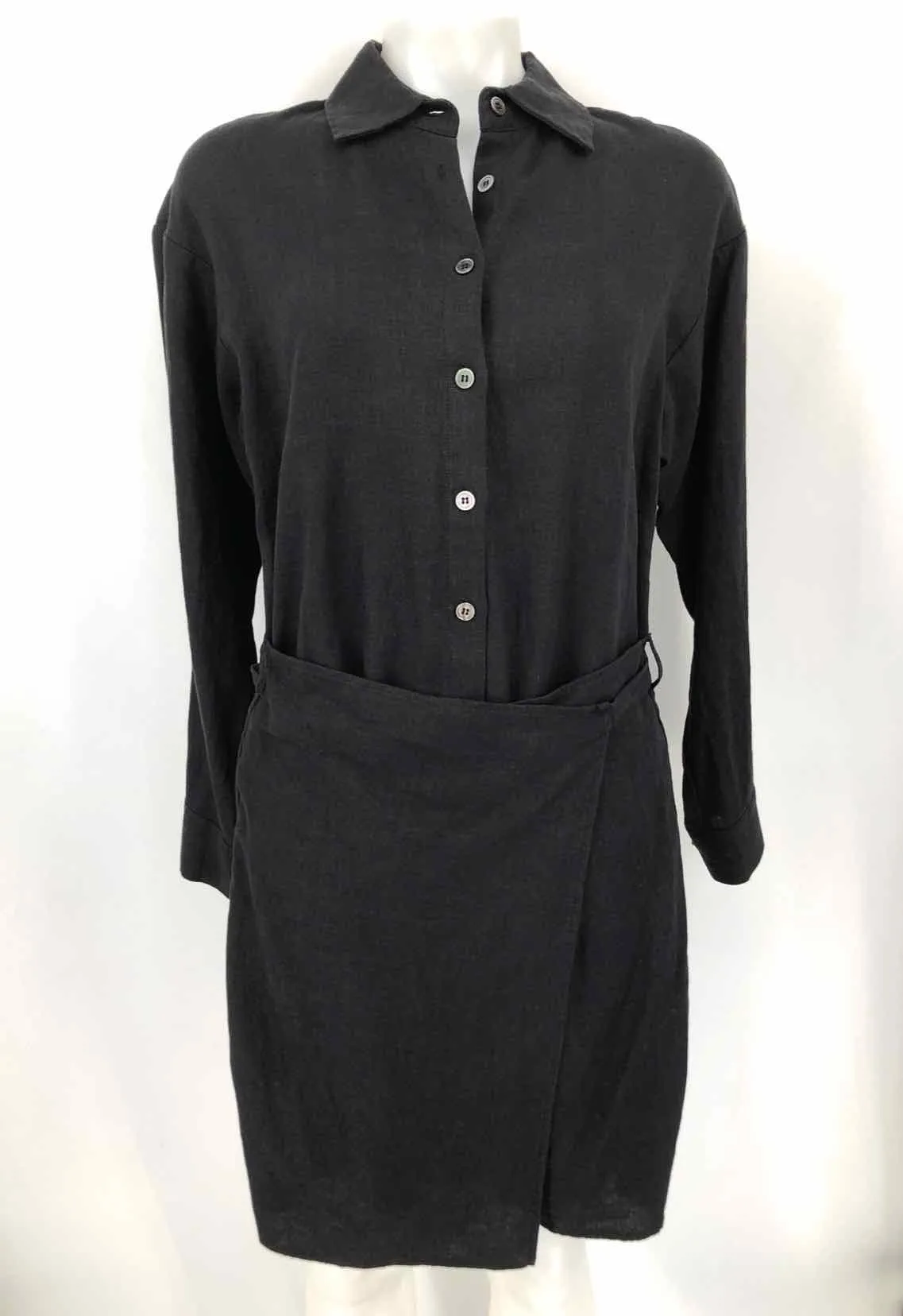 XIRENA Black Linen Longsleeve Size MEDIUM (M) Dress