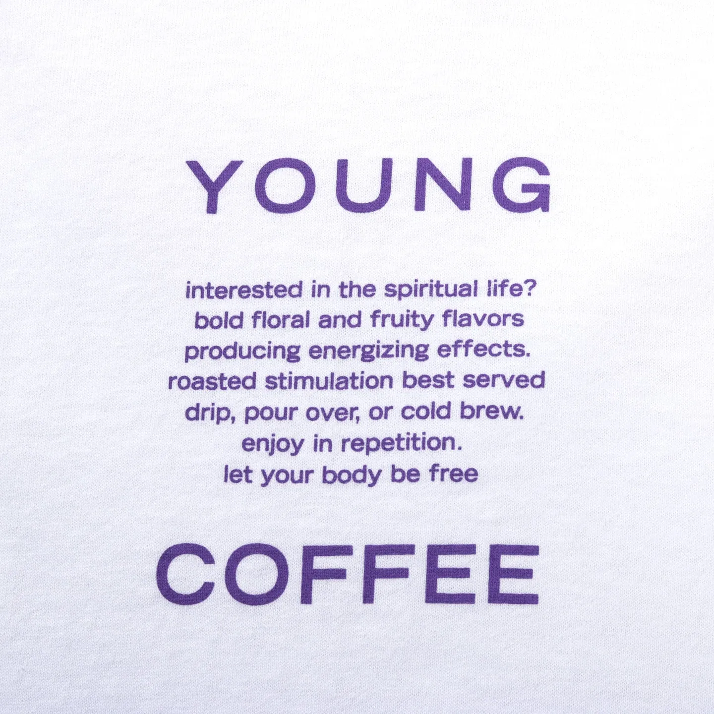 YOUNG COFFEE LABEL TEE WHITE